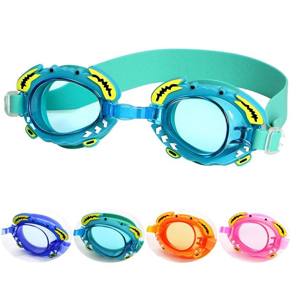 RUIHE Children Cute Cartoon Waterproof Anti-Fog Swimming Goggles(Green)
