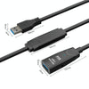 D.Y.TECH USB 3.0 Male To Female Extension Cable Double Shielded Chip Data Cable, Length: 10m