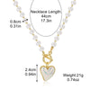 N2210-7 Pearl Chain Love Ladies Temperament Necklace Collarbone Chain