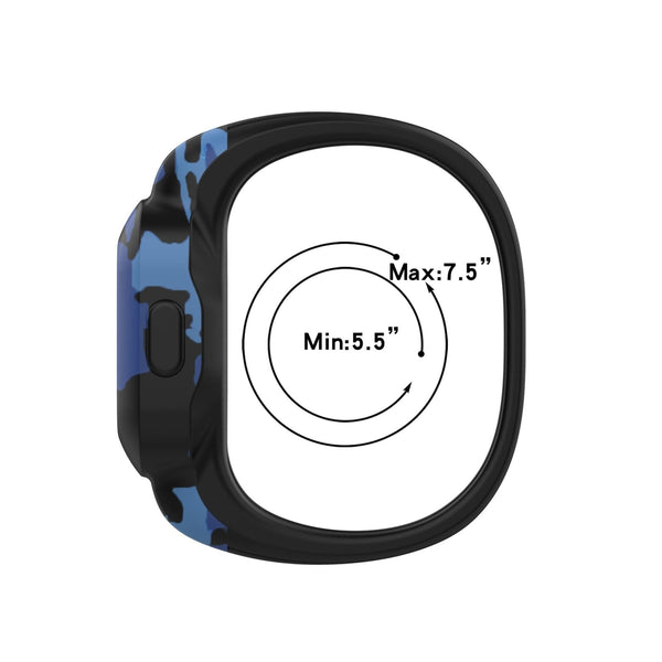 For Garmin Vivofit JR3 No Buckle Silicone Printing Watch Band, Size:S(Camouflage Blue)
