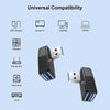 USB 3.0 AM to USB 3.0 AF Cable Adapter(Black)