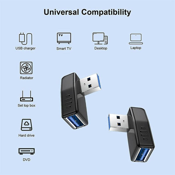 USB 3.0 AM to USB 3.0 AF Cable Adapter(Black)