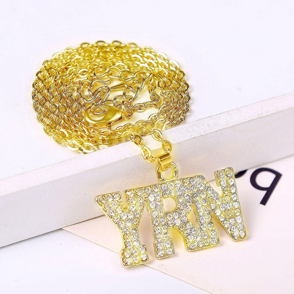 1010400501  YRN Exaggerated Hip Hop Style Necklace Collarbone Chains