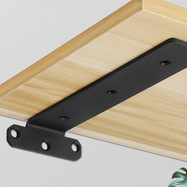 5mm Thick Triangular Bracket Bookshelf Partition Plate, Style: 200mm Black