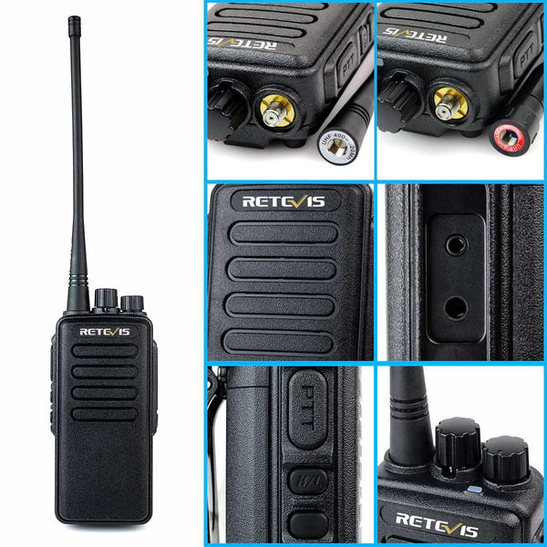 RETEVIS RT1 10W UHF 400-520MHz 16CH Handheld Walkie Talkie, US Plug
