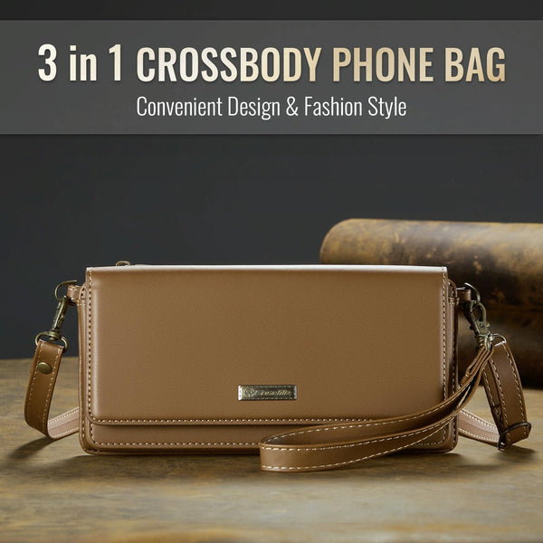 CaseMe Me30 Multi Functional Diagonal Cross Bag Phone Case(Brown)