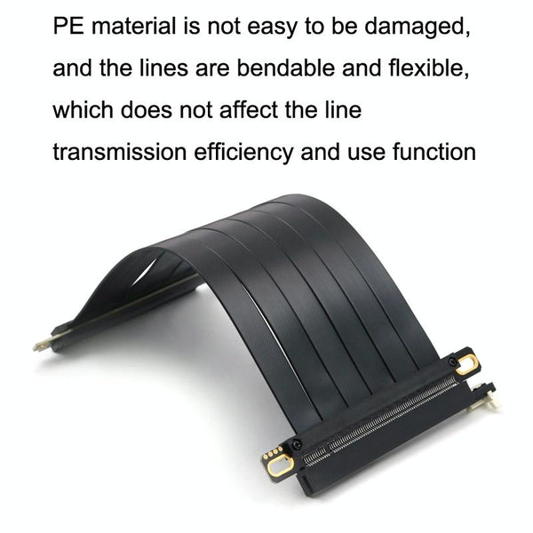 PCI-E 3.0 16X 180-degree Graphics Card Extension Cable Adapter Cable, Length: 10cm