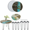 DIY Crystal Drip Rubber Round Table Mold Quicksand Table Silicone Mold Table Legs High 42cmx3