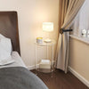 YX107 Acrylic Round Two-layer Small Bedside Table(Transparent)