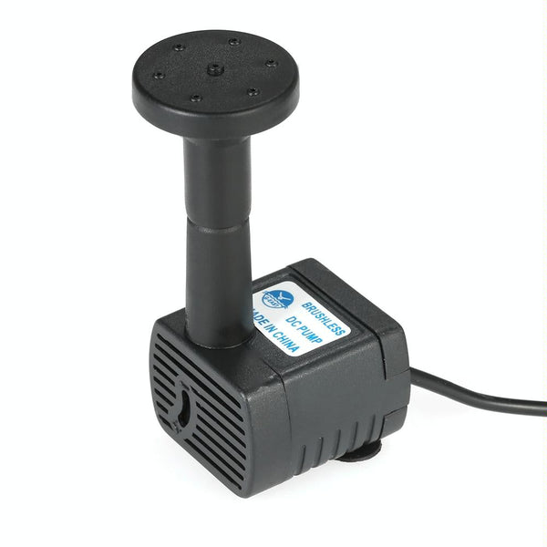 Garden Rockery Decoration Solar Fountain DC Water Pump Suspension Sprinkler(Black)