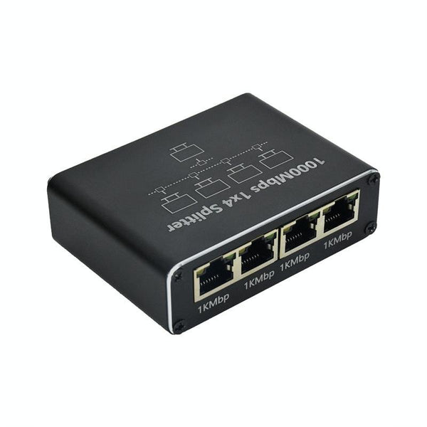1 To 4 Gigabit Network Splitter Network Sharer RJ45 Network Cable Splitter