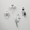 Punch-Free Cartoon Animal Hooks Wall-Mounted Seamless Wall Refrigerator Door Decorative Hooks(Zebra)