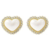 E2109-9 Love Pearl Stud Earrings Jewelry