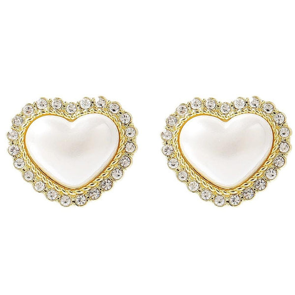 E2109-9 Love Pearl Stud Earrings Jewelry