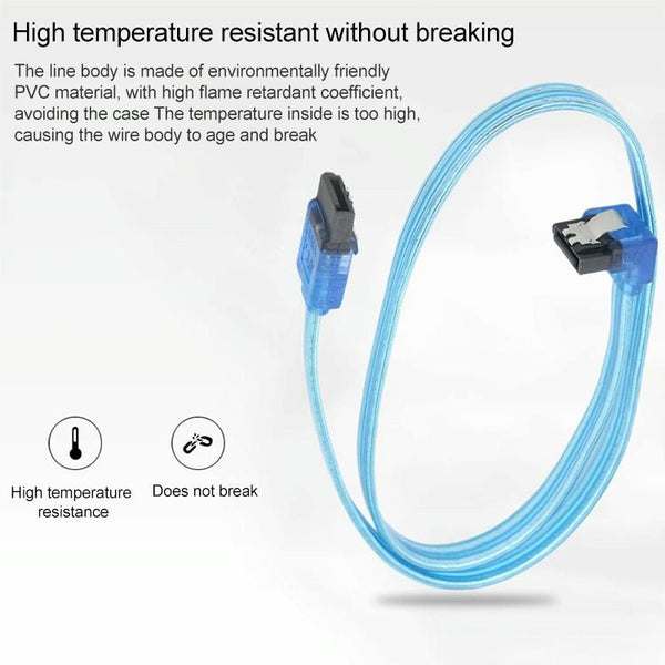 Mini SAS to SATA Data Cable With Braided Net Computer Case Hard Drive Cable,specification: Female Straight to  Female Elbow -0.5m