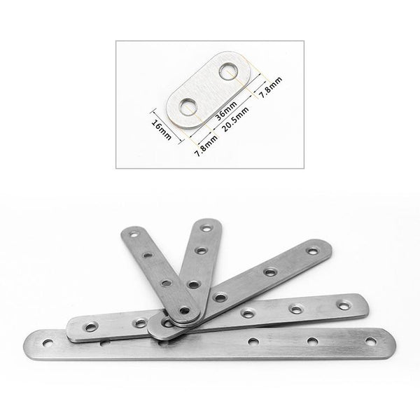 100 PCS Stainless Steel Connection Code Straight Connecting Piece, Number: 1