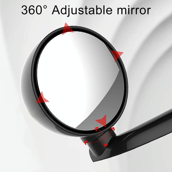 3R-095 Auxiliary Rear View Mirror Car Adjustable Blind Spot Mirror Wide Angle Auxiliary Rear View Side Mirror for Right Mirror(Black)