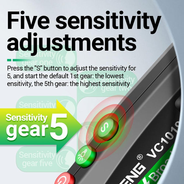 ANENG VC1019 Non-Contact Induction Electric Pen High-Precision Line Detection Breakpoint Voice Test Pen(Black)