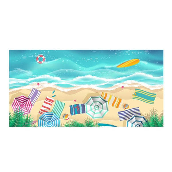 SY004 Resort Seaside Portable Diving Printed Microfiber Beach Towel(Cool Summer)