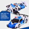 1023 4 Channels Remotely Deformed Car Toy Car(Blue)