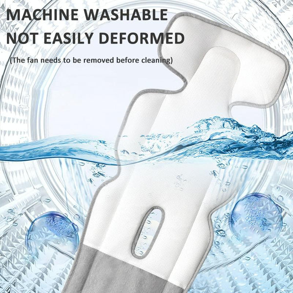 USB Powered Cooling Pad Baby Stroller Seat Cushion with Fan 3 Speed Adjustable Levels, Size: 36 x 88cm(Beige)