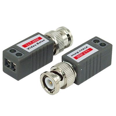 2x Passive Video Balun CCTV Cat5 to BNC Extender 600m Grey