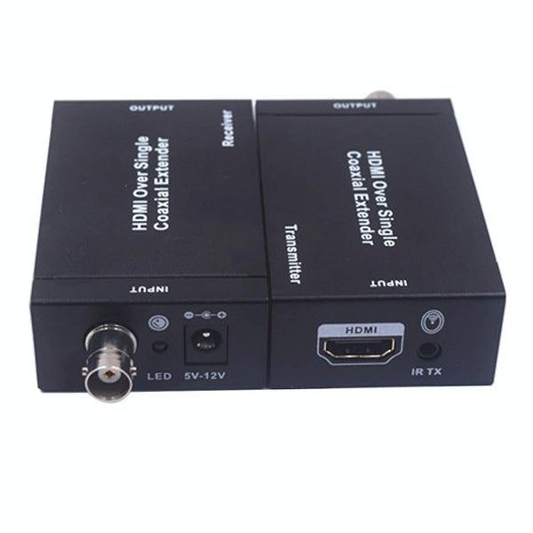 NK-C100IR 1080P HDMI Over Single Coaxial Extender Transmitter + Receiver with IR Coaxial Cable, Signal Range up to 100m (US Plug)