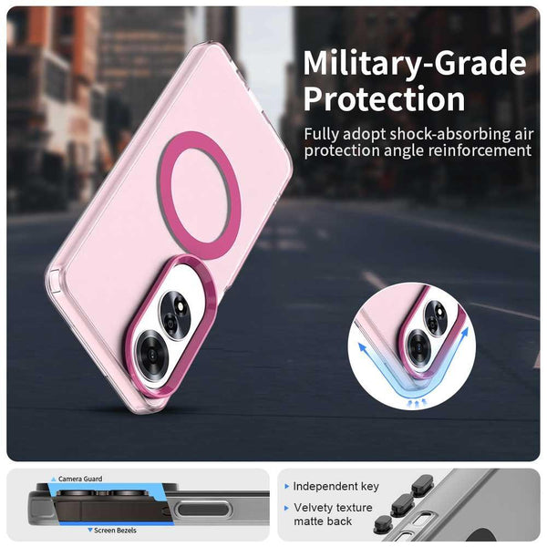 For OPPO A60 Global Candy Magsafe PC Hybrid TPU Phone Case(Red)