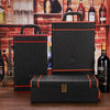 Rhinestone Double Bottle Wine Box Leather Wine Packaging Gift Box With Wine Tools, Style: Red Edge