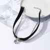 Punk Vintage Velvet Clavicle Chain Metal Rock Necklace, Spec: N2211-10