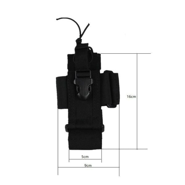 Outdoor Walkie Talkie Bag Mobile Phone Bag Mini Waist Bag Free Size(Black)