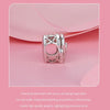 S925 Sterling Silver Platinum-plated Valentine Day Love Opening Closing DIY Beads(BSC973)