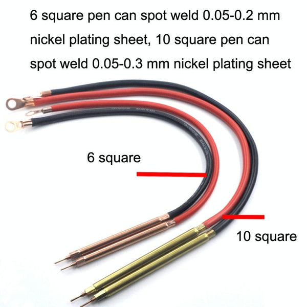 Compatible Version 12V Digital Display DIY Battery Spot Welding Machine Pen Control, Style:6 Square Pen With Case