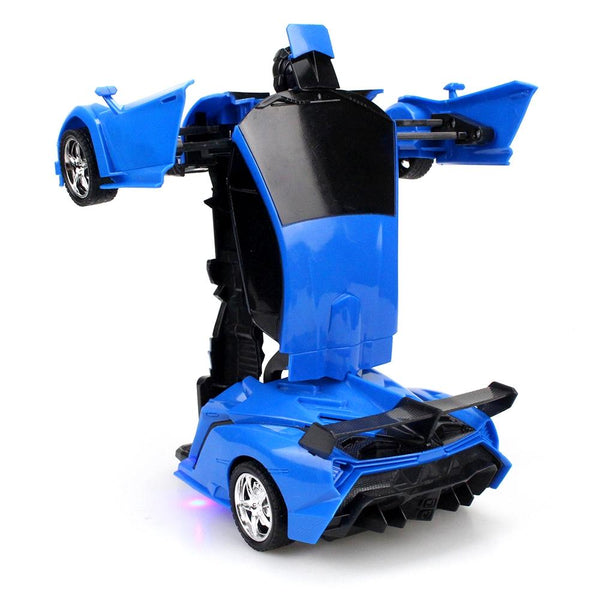 1023 4 Channels Remotely Deformed Car Toy Car(Blue)