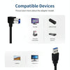 JUNSUNMAY USB 3.0 A Male to USB 3.0 B Male Adapter Cable Cord 1.6ft/0.5M for Docking Station, External Hard Drivers, Scanner, Printer and More(Right)