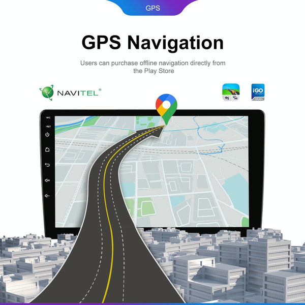 9 inch 6+128G Android Universal HD Large Screen Car Bluetooth Player Android GPS Navigation Integrated Machine(Standard)