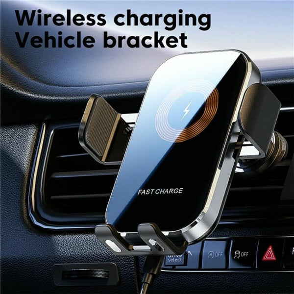 X12 Car Air Vent Touch Sensing Wireless Phone Charger Holder(Silver)
