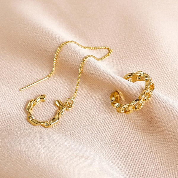 E2105-11 AB Model Long Ear Wire Women Simple Earrings