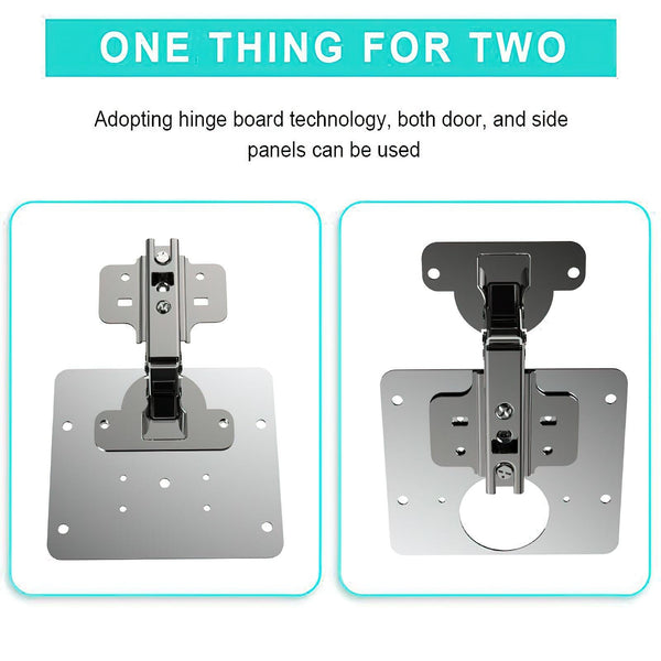 2 Sets Stainless Steel Hinge Repair Installer, Specification: 2 Repair Plates + Hinge + 16 Screws