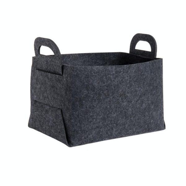 Home Clutter Felt Folding Storage Baskets, Size: Large(Grey)