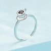 SCR906 S925 Sterling Silver Zircon Coffee Mug Open Ring