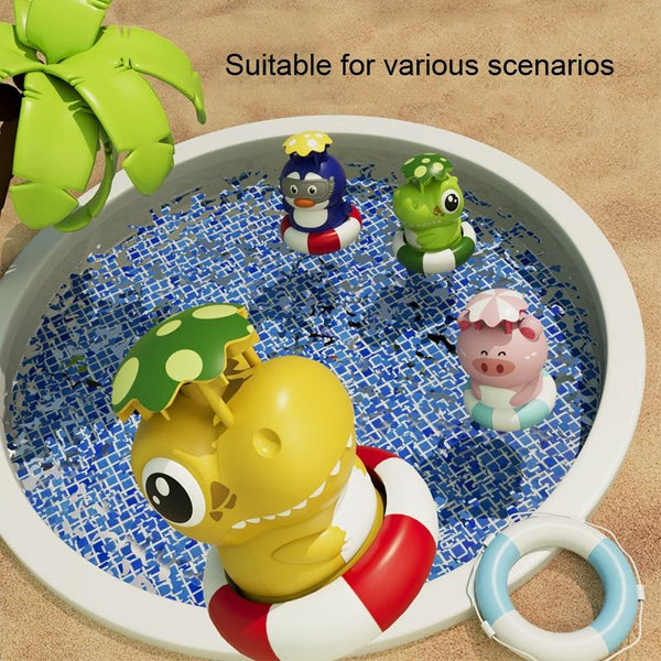 Outdoor Beach Dinosaur Sprinkler Drama Water Toys, Style: Green + 1 Plug
