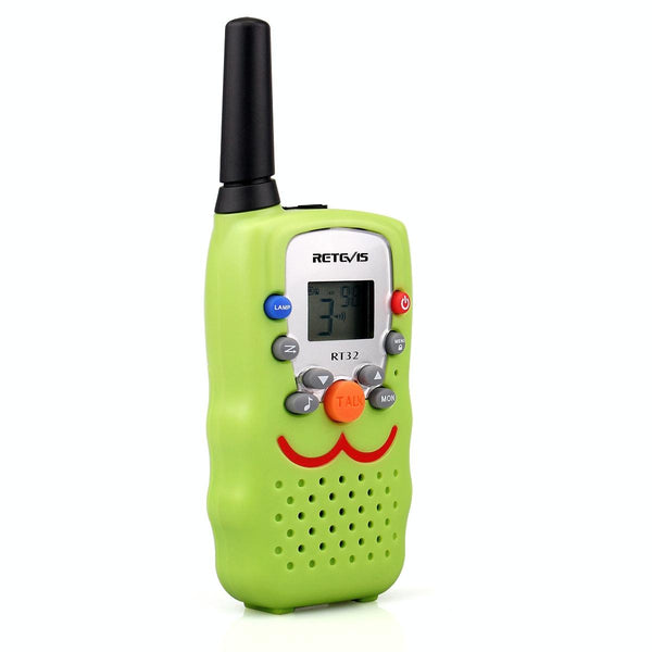 1 Pair RETEVIS RT32 0.5W US Frequency 462.550-467.7125MHz 22CH Handheld Children Walkie Talkie(Green)