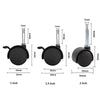 10pcs Swivel Furniture Casters Office Chair Baby Crib Sofa Wheel, Spec: 1 Inch Without Brake