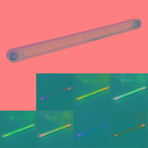 Colorful Lamp Beads Solar Emergency Warning Light Anti Collision Car Truck Van Strobe Light Warning Flashing Atmosphere Lamp Solar Colorful Atmosphere Lamp(White)