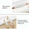 5027-128 Gold Imitated Zinc Alloy Ceramic Handle for Cabinet Wardrobe Drawer Door, Hole Spacing: 128mm
