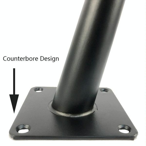 LH-ZT-0001 Cone Round Tube Furniture Support Legs, Style: Straight Cone Height 55cm(Matte Black)