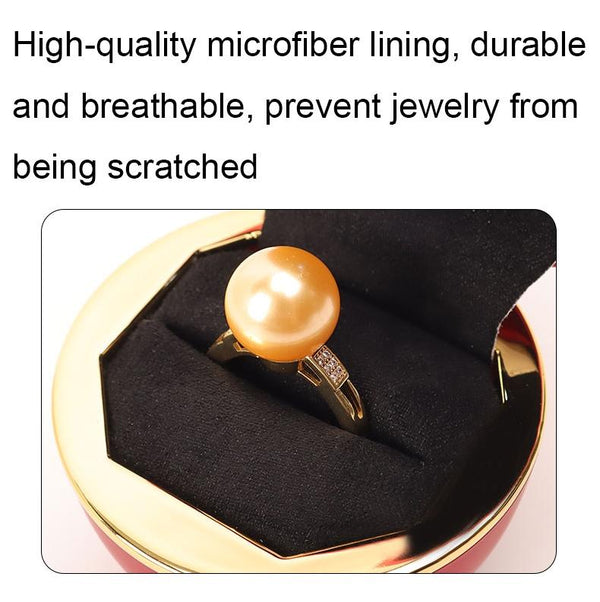 017257 Rose Shape LED Spotlight Ring Necklace Storage Box without Jewelry, Spec: Pendant(Royal Blue)