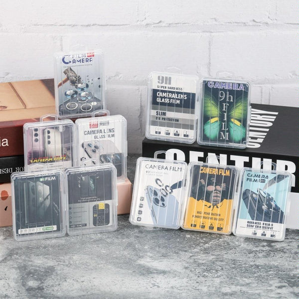 100pcs /Pack Luggage Shape Packaging Box PVC Transparent Package Box For Watch Case Lens Film, Spec: 19