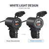 ZH-723F5 Car / Motorcycle QC3.0 Cell Phone Fast Charging Dual USB Car Charger(White Light)